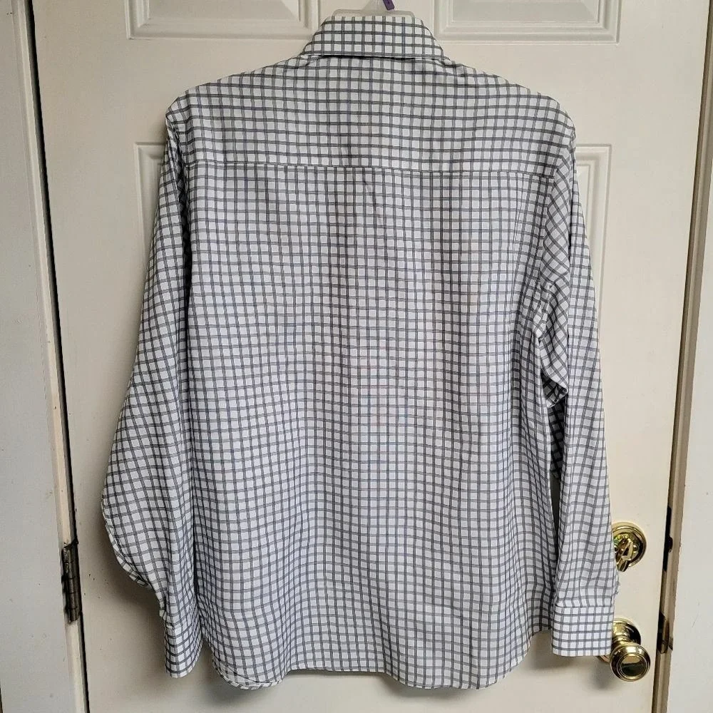 JBH By Jhane Barnes Slim Fit Check Long Sleeve Button Down Collar Shirt Large‎